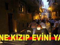 Evi terk eden eşine kızıp evi yaktı