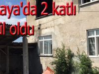 Sarıkaya'da 2 katlı ev kül oldu