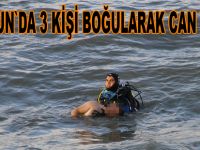 Samsun`da 3 kişi boğuldu