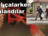 Bafra'da çakıl çalarken yakalandılar