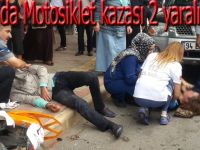 Bafra'da Motosiklet kazası 2 yaralı