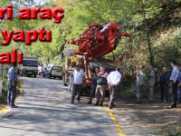 Askeri araç uçuruma yuvarlandı 2 asker yaralandı