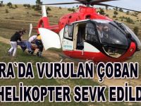 Helikopter vurulan çoban için havalandı