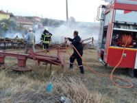 Binlerce balya saman alev alev yandı