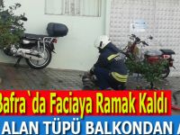 Küçük tüp yerde patladı