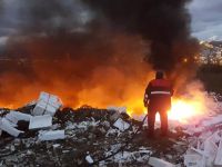 İlkadım'da çıkan yangın korku yarattı