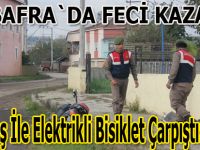 Dolmuş ile elektrikli bisiklet çarpıştı: 1 ölü