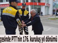 Bafra ilçesinde PTT'nin 176. kuruluş yıl dönümü kutlanıyor.