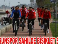 Samsunspor sahilde bisiklet sürdü