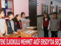 BAFRA’NIN YENİ İLKOKULU MEHMET AKİF ERSOY’DA SEÇİM HEYECANI