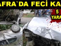 İki otomobil çarpıştı 5 kişi yaralandı