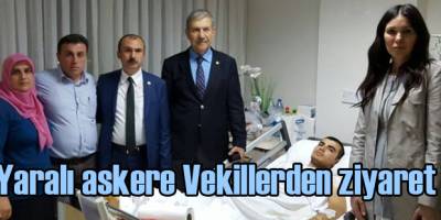 Samsunlu Vekillerden yaralı askere ziyaret