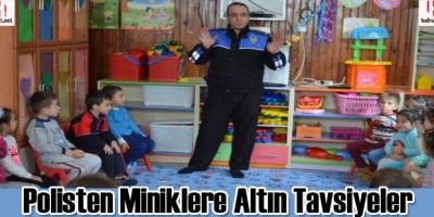 Polislerden Gazi İlkokulu Ana Sınıfı Öğrencilerine Güvenlik Eğitimi