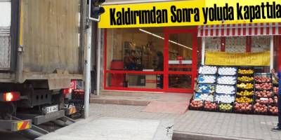 Bafra’da Trafiği Felç Eden Ulusal Market Sevkiyatları Vatandaşları Çileden Çıkardı