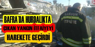 Bafra`da yangın İtfaiye ekiplerini harekete geçirdi