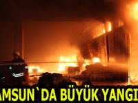 Samsun'da fabrika yangını