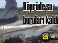 Bafra'da Çetinkaya köprüsündeki su boruları değişiyor