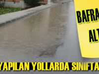 Bafra`da yollar sular altında