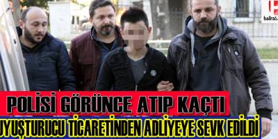 Polisi görünce bonzai paketini atan motosikletli genç yakalandı