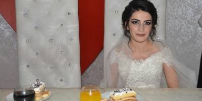 Damat olmadan düğün yapıldı