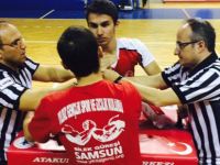 Samsun'da bilek güreş elemeleri yapıldı