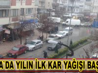 Bafra`da kar yağışı başladı
