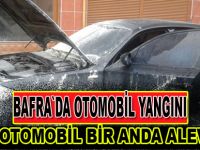 Lüks otomobil bir anda alev aldı