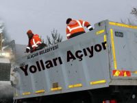 Alaçam Belediyesi Kar ile mücadele ediyor