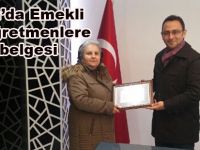 Alaçam'da emekli öğretmenlere hizmet belgesi verildi