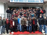 Alaçam Meslek Yüksek Okulu öğrencilerinden Polise moral