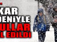 Alaçam'da Okullara Kar Tatili