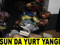 Samsun'da yurt yangını