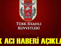 TSK acı haberi açıkladı
