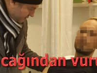 Bacağından vurulan şahıs hastanede