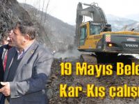 19 Mayıs Belediyesi Kar-Kış demeden çalışıyor