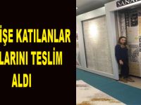 3 kişi halılarını teslim aldı