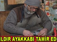 Bafralı ayakkabı tamircisi 40 yıldır ayakkabı tamir ediyor