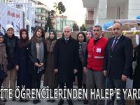 ÜNİVERSİTE ÖĞRENCİLERİNDEN HALEP’E YARDIM TIRI