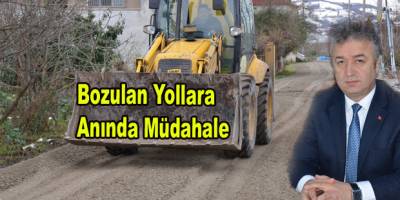 Bozulan Yollara Anında Müdahale