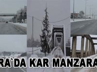 Bafra`da kar manzaraları