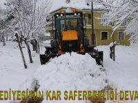 BAFRA BELEDİYESİ’NİN KAR SAFERBERLİĞİ DEVAM EDİYOR