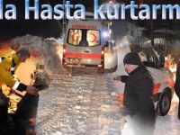 1,5 Metre Karda hasta kurtarıldı