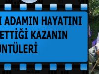 Alaçam'da İş makinasının çarptığı kazanın görüntüleri