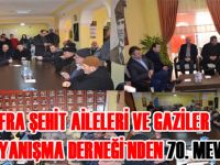 Bafra Şehit Aileleri ve Gaziler Dayanışma Derneği`nden 70. Mevlid
