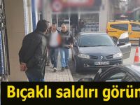 Bafra'da bıçakla yaralama kamereda görüntülendi