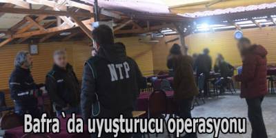 Bafra'da Kahvehaneye  uyuşturucu operasyonu