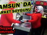 Bıçaklı market gaspı güvenlik kamerasında