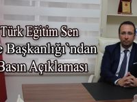 Türk Eğitim-Sen Bafra İlçe Başkanlığı gündeme dair basın açıklaması
