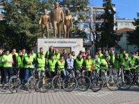 Sağlıklı yaşam için pedal çevirdiler