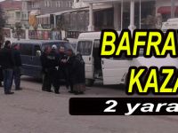 İki minibüsün çarpıştığı kazada 2 kişi yaralandı
